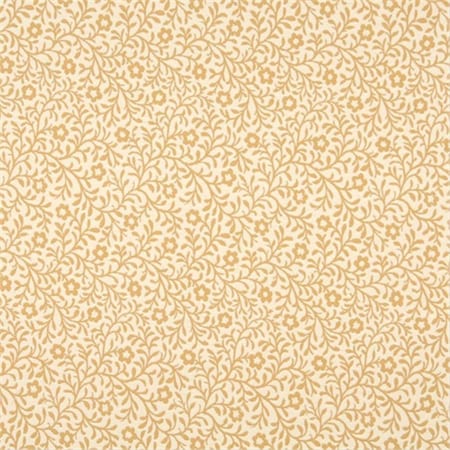 Designer Fabrics 54 in. Wide Gold And Beige Floral Matelasse Reversible Upholstery Fabric F424